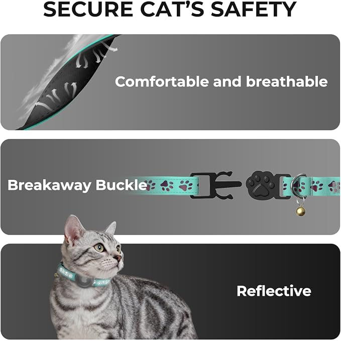 AirTag Cat Collar, Breakaway Cat Tracker Collar, Airtag Holder Compatible - Image 7