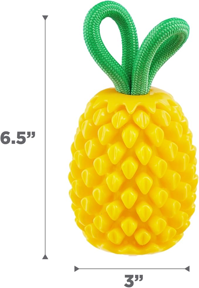 Outward Hound Dental Pineapple Dog Toy & Treat Stuffer, 6.8″ x 3.3″ - Image 7