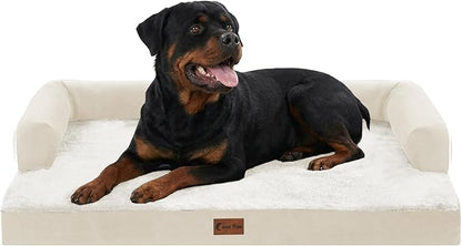 Orthopedic Dog Beds for Extra Large Dogs, Waterproof Egg Crate Foam XL Dog Bed by CasaPaw