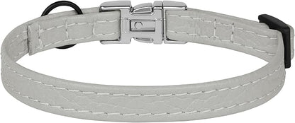 Leather Cat Collar with Buckle and Removable Bell - Image 9