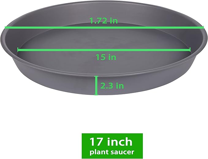 2 Pack of 16 17 inch Plant Saucer, 2.3" Depth, Plant Trays - Image 3