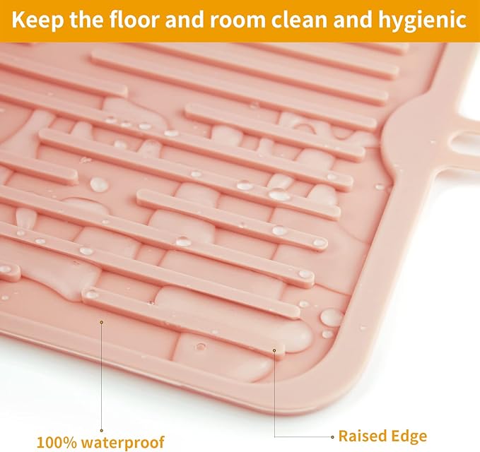 Ptlom Pet Placemat for Dog and Cat, Mat for Prevent Food and Water Overflow - Image 6