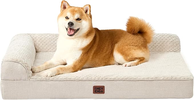 EHEYCIGA Memory Foam Dog Bed Large Size Dogs, Orthopedic Dog Bed Large by EHEYCIGA