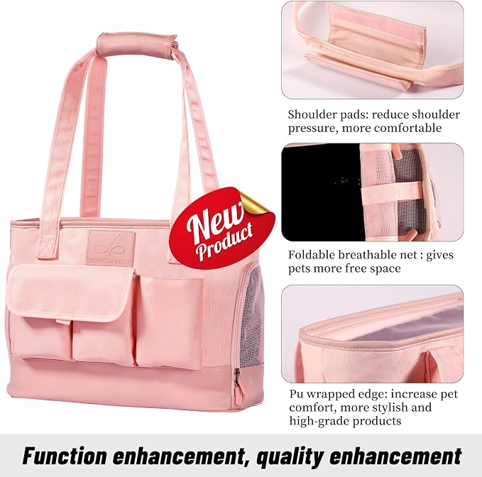 Dog Carrier, Cat Carrier, Pet Carrier, Foldable Waterproof Premium PU Leather - Image 4