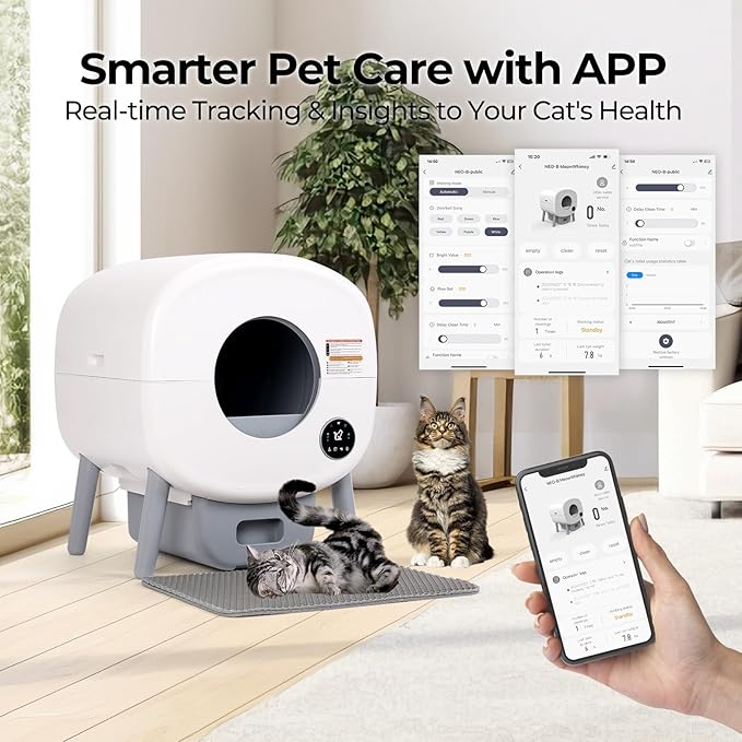 Self Cleaning Cat Litter Box: 76L Extra Large Automatic Litter Box - Image 2