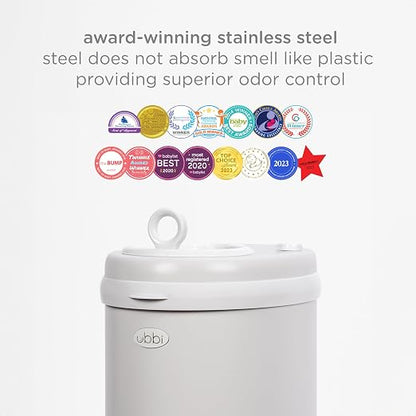 Ubbi Stainless Steel Diaper Pail, Odor Locking, No Special Bag Required - Image 7