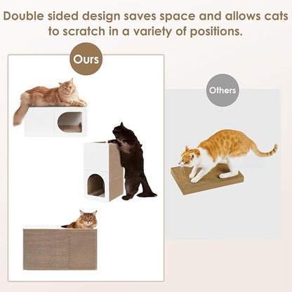 EHEYCIGA Cardboard Cat Scratcher House, 23-Inch Corrugated Cat Scratcher - Image 4