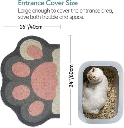 Cute Cat Litter Mat 24”x16”, Litter Box Mat, Litter Trapping Mat, Soft on Kitty - Image 3