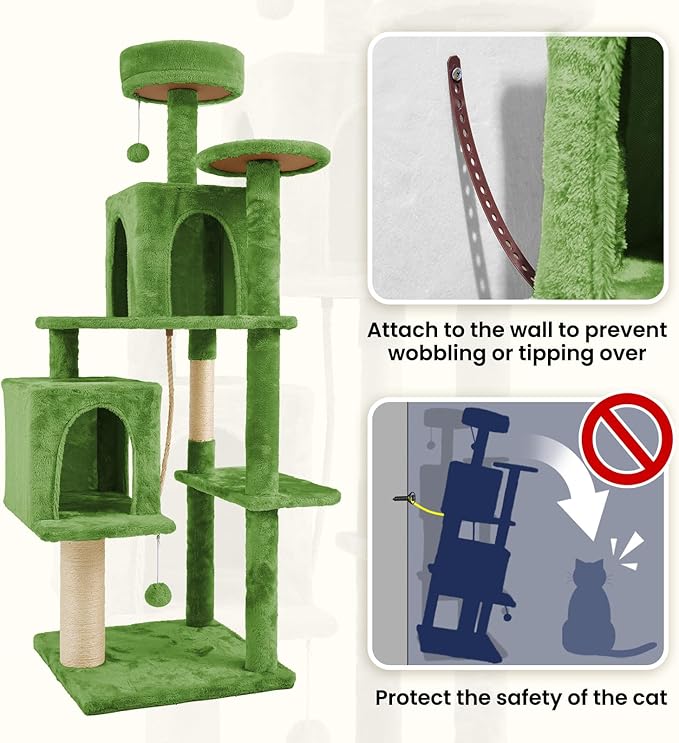 58.5inch Large Cat Tree Tower Condo - Image 5