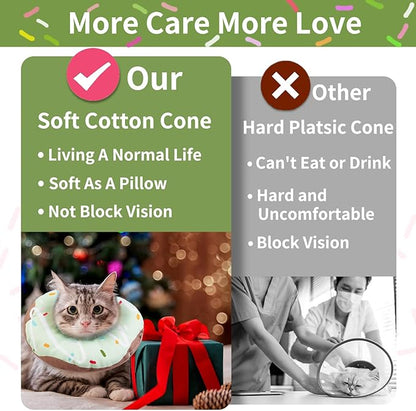 Cat Cone Collar Soft, Waterproof Cat Recovery Collars Spay Cones to Stop - Image 6