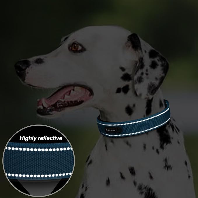 PetiFine Dog Collars for Medium Dogs, Neoprene Padded and Adjustable, - Image 4