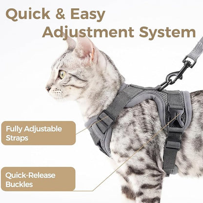 Cat Harness and Leash Set Escape Proof Tactical Extra Large Kitten Harness - Image 4