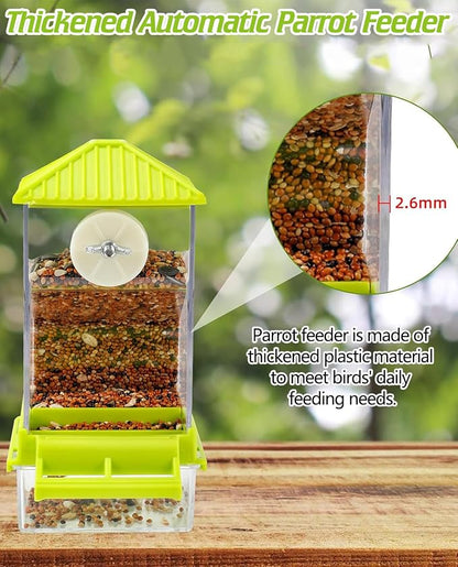 BNOSDM No Mess Automatic Bird Feeder 2 Pcs Anti-Splash Bird Feeder Acrylic - Image 6