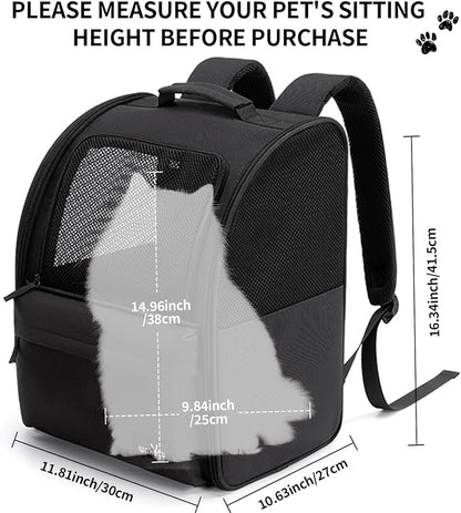 Cat Carrier Backpack, Steel Wire Frame More Stable, 600D Wear-Resistant Oxford - Image 4
