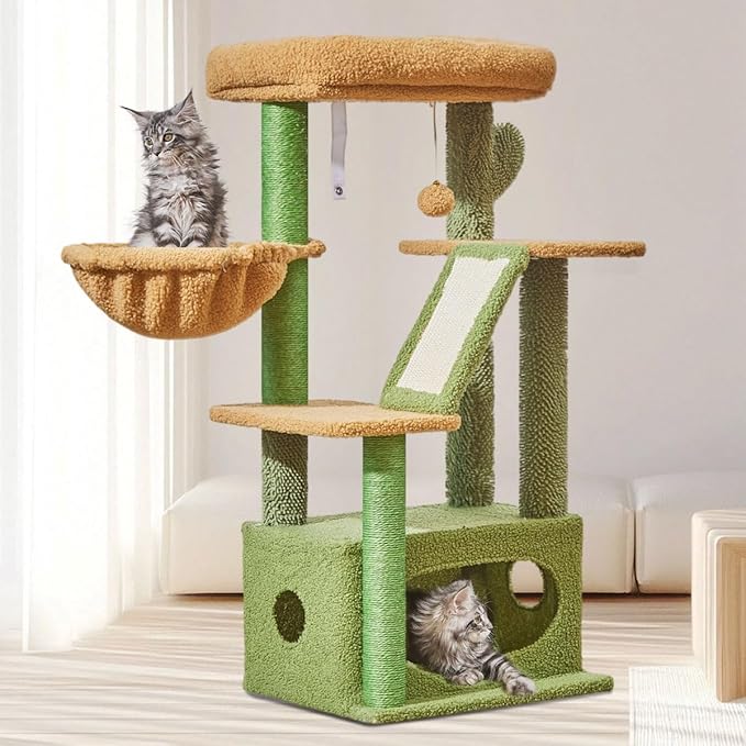 Taoqimiao Cat Tree, 38.5-Inch Cat Tower - Image 2