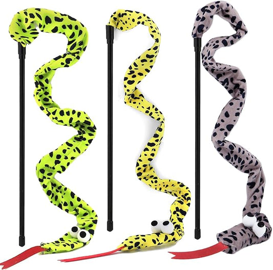 Interactive Cat Toy Wand with Catnip Mouse, Cat Teaser Wand Rainbow String by URMYONLY