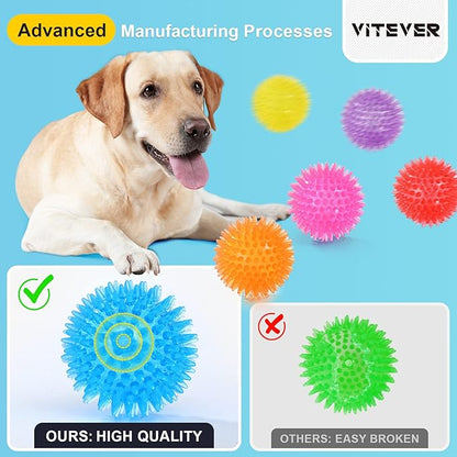 VITEVER 8 Colors 2.5” Squeaky Dog Toy Balls - Image 4