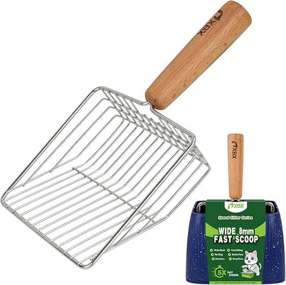 XBX Cat Litter Scoop with Holder, Sturdy Stainless Steel Litter Scooper by XBXPetSupplies