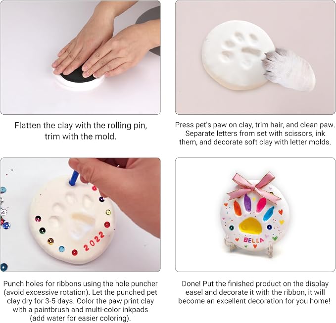 Eggbox Pet Paw Print Impression Kits - Image 2