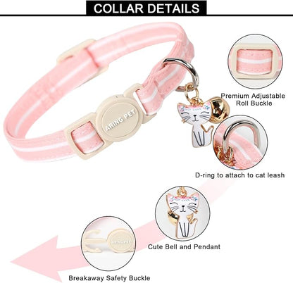 ARING PET 2 Pack Cat Collar-Cute Cotton Cat Collar - Image 3