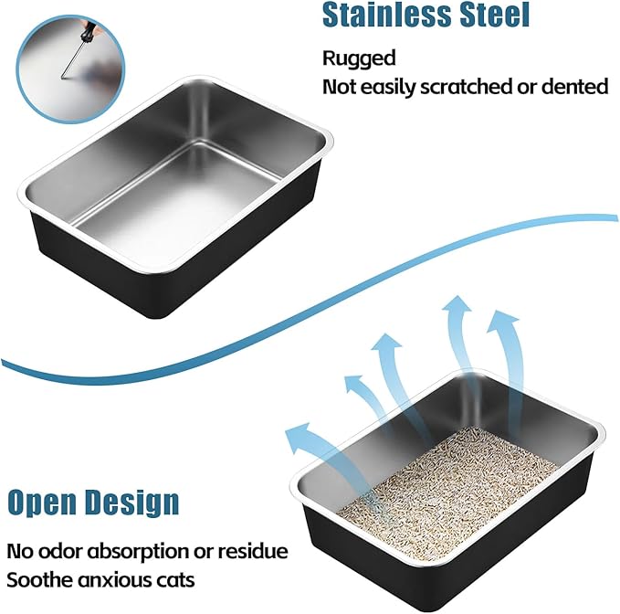 Stainless Steel Cat Litter Box - Image 3