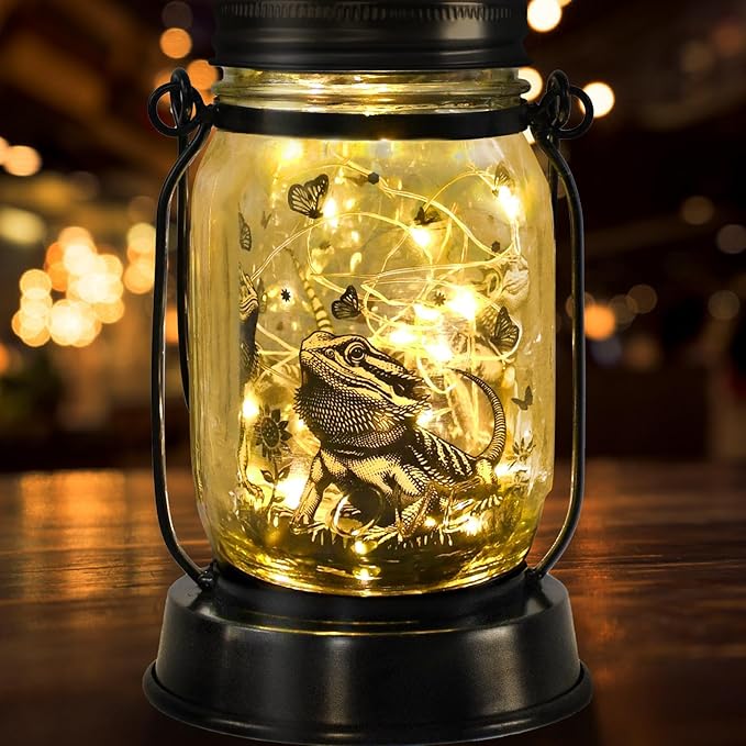Bearded Dragon Gifts for Women/Men Bearded Dragon Solar Lanterns Mom Birthday - Image 8