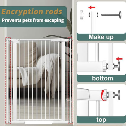 40.55" Tall, 53.74-61.61 Inch Wide, 1.37" Ultra Narrow Spacing Dog Pet Baby - Image 7