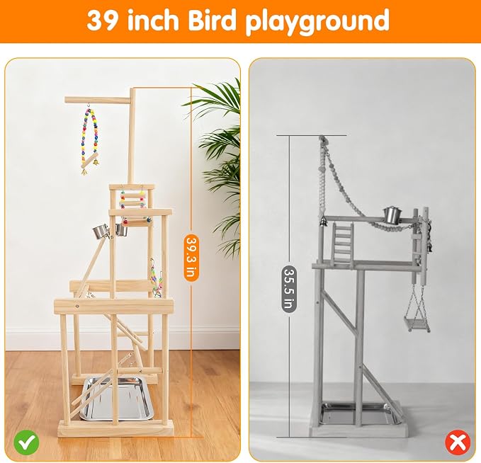 Bird Playground 4 Layer, Parrot Perch Stand Bird Play Stand - Image 3