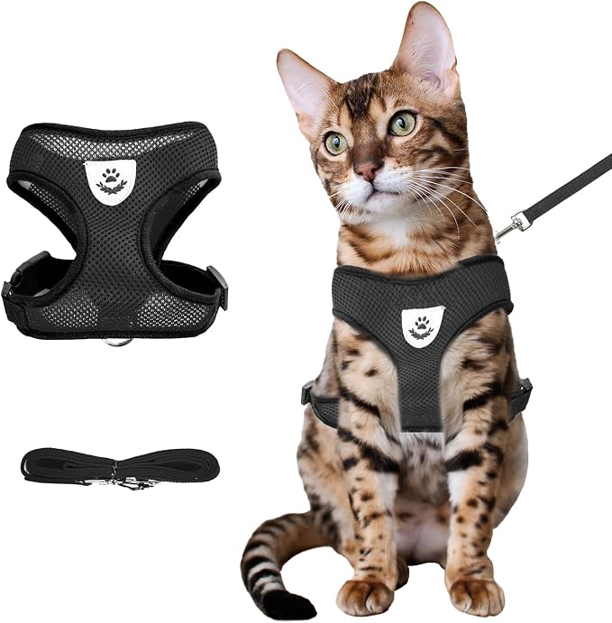 shudyear Summer cat Chest Harness and Leash, Anti-Escape Adjustable Soft mesh by Shudyear