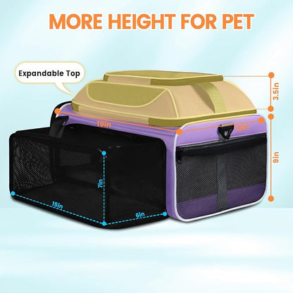 Petskd Top and Side Expandable Pet Carrier 19x13x9 Inches Southwest Allegiant - Image 3