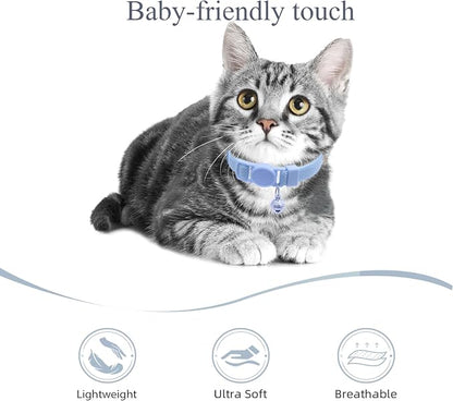 Breakaway Cat Collar with Bell, Safety Buckle Kitten Collar, Elastic Strech - Image 4