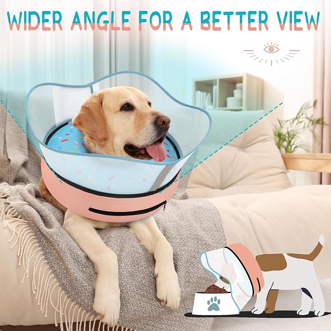 Supet Raised Inflatable Dog Cone Collar to Stop Licking, Soft Dog Cone - Image 5