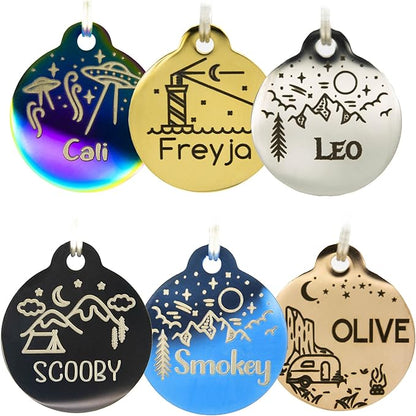 Personalized Dog Tag with 5 Lines of Custom Deep Engraved Durable Stainless by PetANTastic