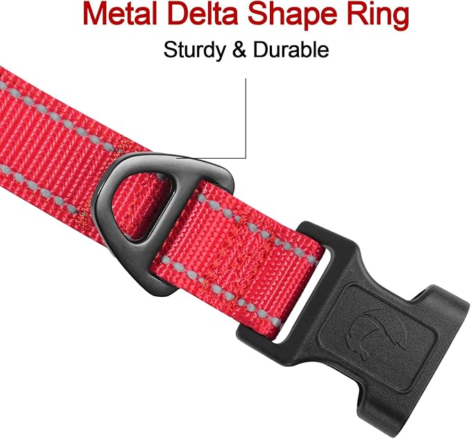 Joytale Reflective Dog Collar, Soft Neoprene Padded Breathable Nylon Pet Collar - Image 3