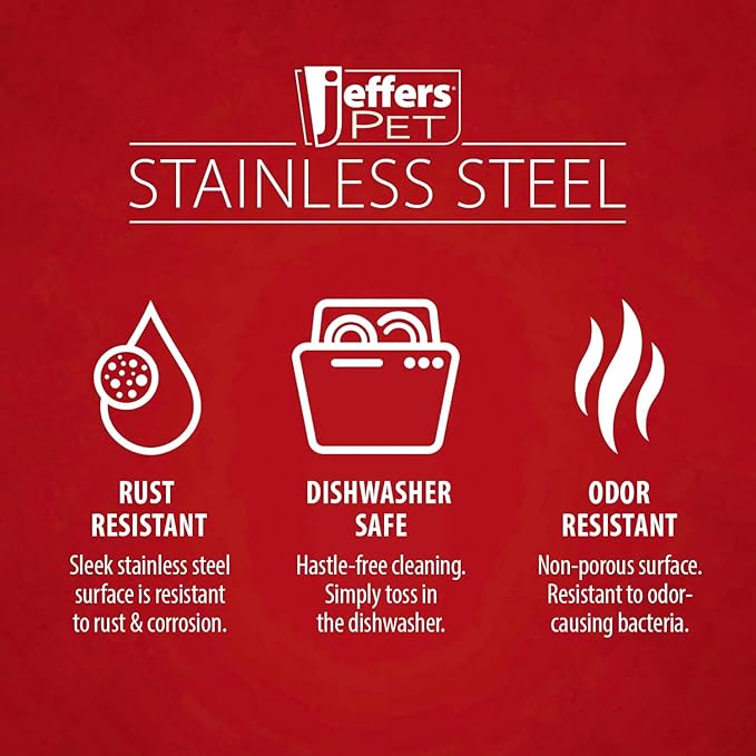 Jeffers Pet Standard Weight Stainless Steel Bowls - Image 4