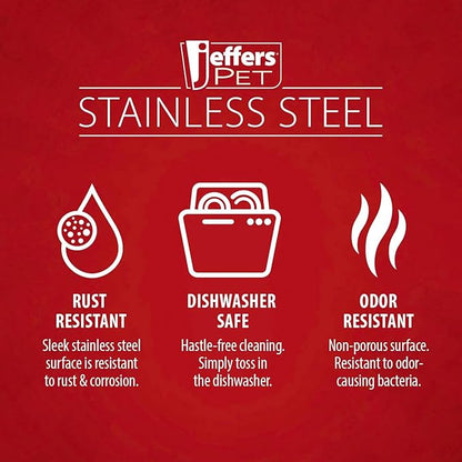 Jeffers Pet Standard Weight Stainless Steel Bowls - Image 4