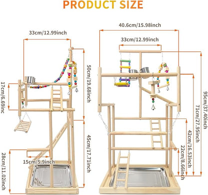 Bird Playground, Playstand for Parrot Cage Accessories - Image 6