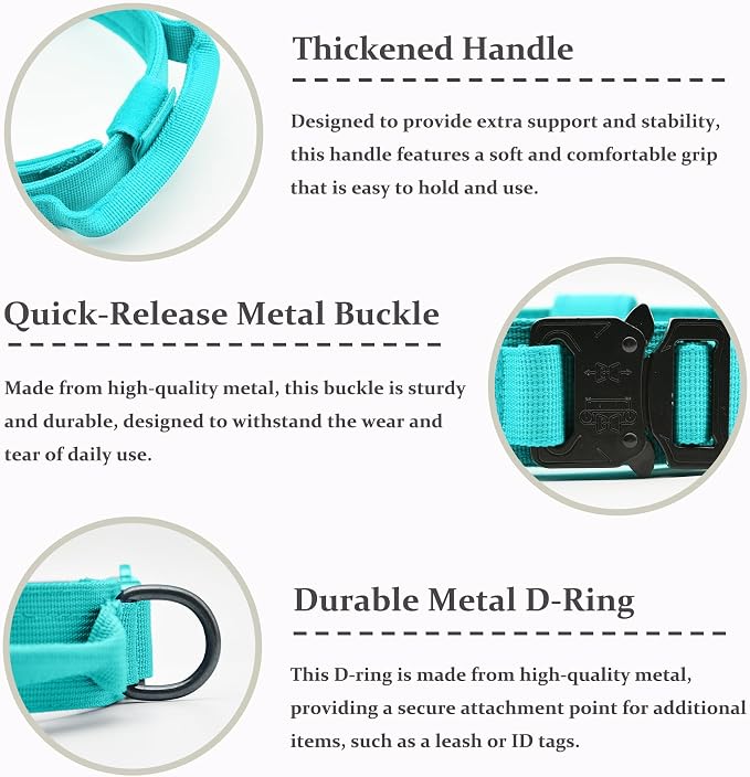 Tactical Dog Collar, Adjustable Military Training Nylon Dog Collar - Image 3