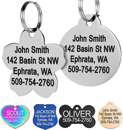GoTags Stainless Steel Pet ID Tags, Personalized Dog Tags and Cat Tags by GoTags