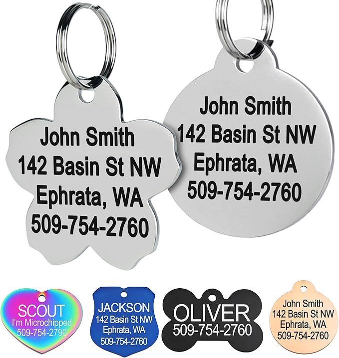 GoTags Stainless Steel Pet ID Tags, Personalized Dog Tags and Cat Tags by GoTags