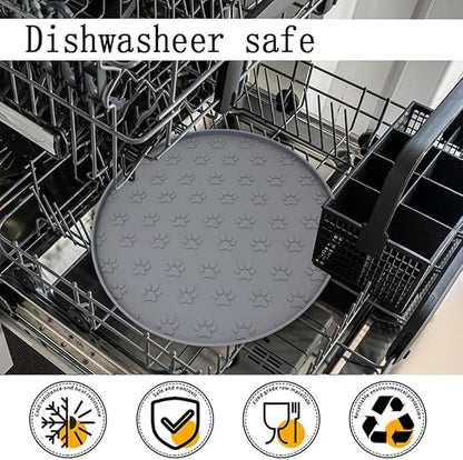 2pcs Silicone pet Food mat, Dog Food and Water mat, Raised Edge Rubber mat - Image 5