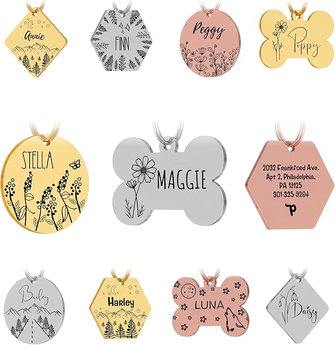 PawFurEver Custom Engraved Pet ID Tag – Personalized Dog Name Tag by PawFurEver