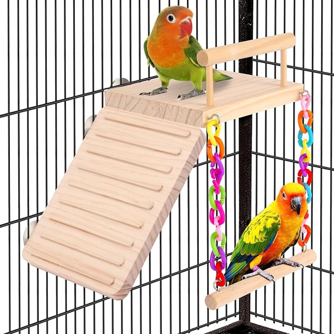 Kyouki Bird Perch Bird Cage Accessories Platform Swing by Unknown