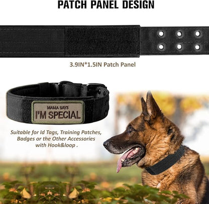 Tactical Dog Collar Military Adjustable Dog Collars Soft Nylon Training Collar - Image 4