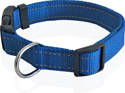 Adjustable Nylon Dog Collar, Reflective Collar 1 Inch 3/4 Inch 5/8 Inch Wide - Image 2