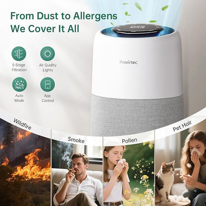 Air Purifier with PM2.5 Real-Time Display & Air Quality Monitor, All-in-One - Image 6