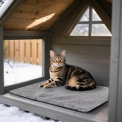 Enjoying Self Warming Cat Mat Bed, 18 x 23 inch Rectangle Plush Kitten Bed - Image 6