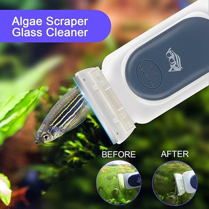 AQQA Aquarium Strong Magnetic Cleaner Brush, Fish Tank Glass Algae Magnet - Image 3