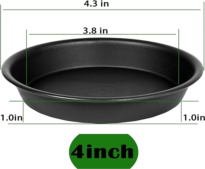6 Pack Plastic Plant Saucer Water Drip Tray, 4 5 6 7 8 9 10 11 12 13 15 17 19 - Image 2