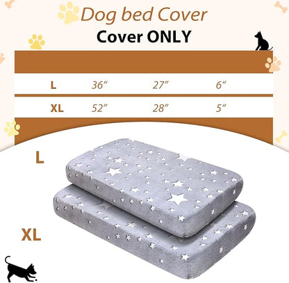 Flannel Waterproof Dog Bed Covers Replacement Washable, Elastic Edged Dog Bed - Image 3